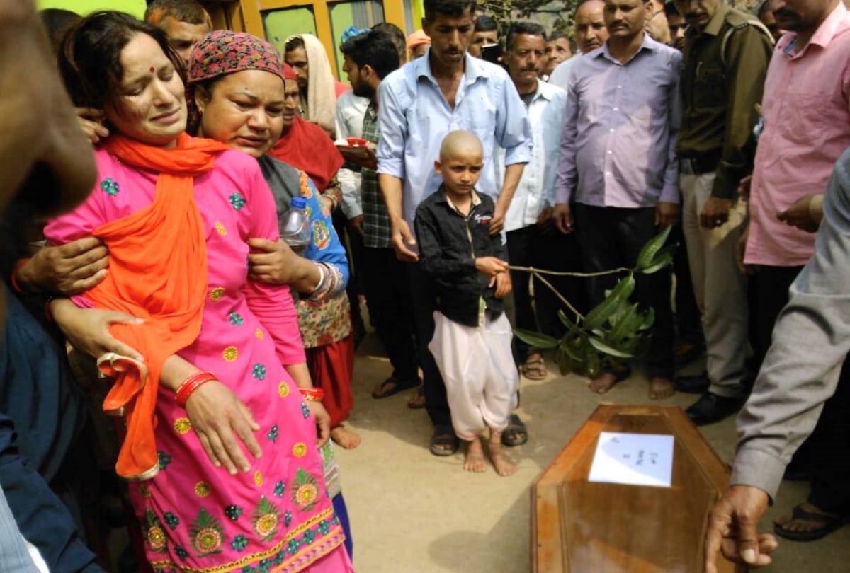 mortal remains of four himachali reached their ancestral village