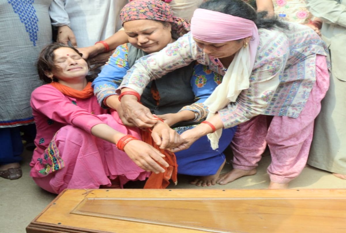 mortal remains of four himachali reached their ancestral village