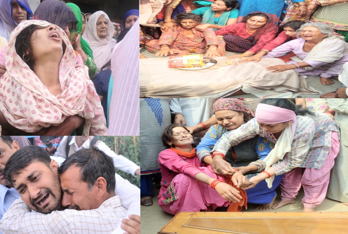 funeral of all four himachal killed in mosul in their ancestral village