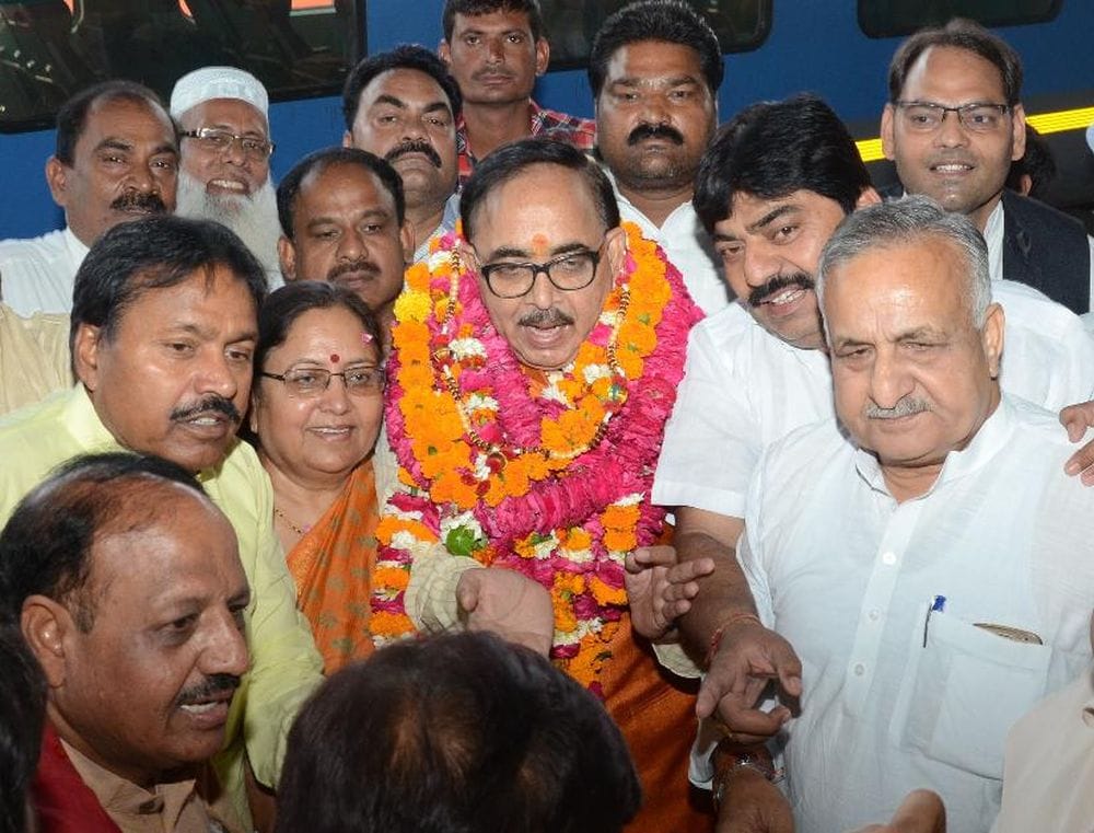 bjp leader mahendranath pandey said violence under conspiracy