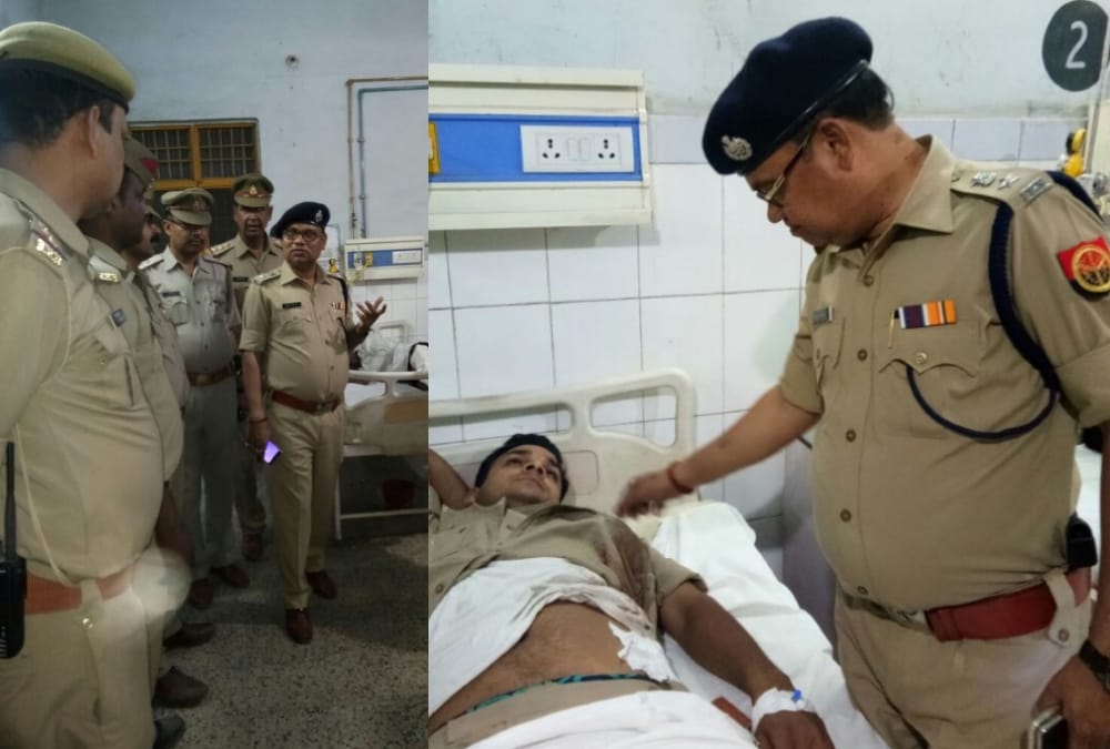 police clash with dacoits in bahraich.