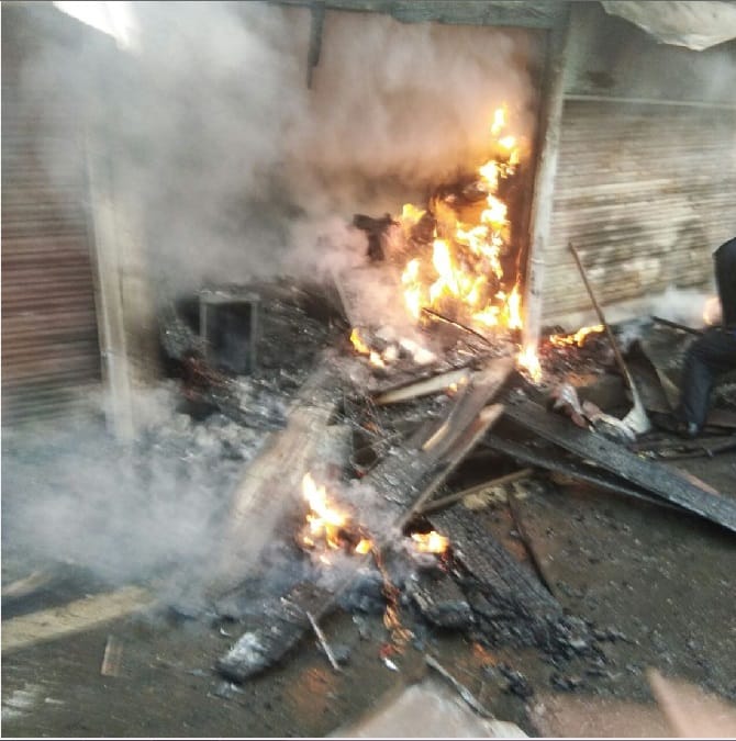 Fire in shops to short circuit in almora