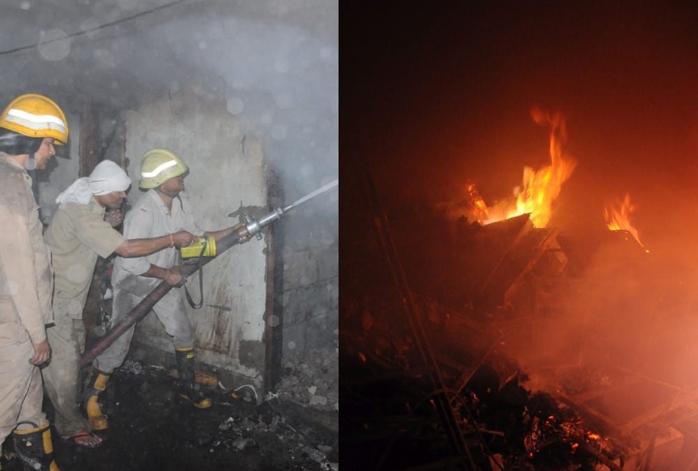 fire in jpnic in lucknow.