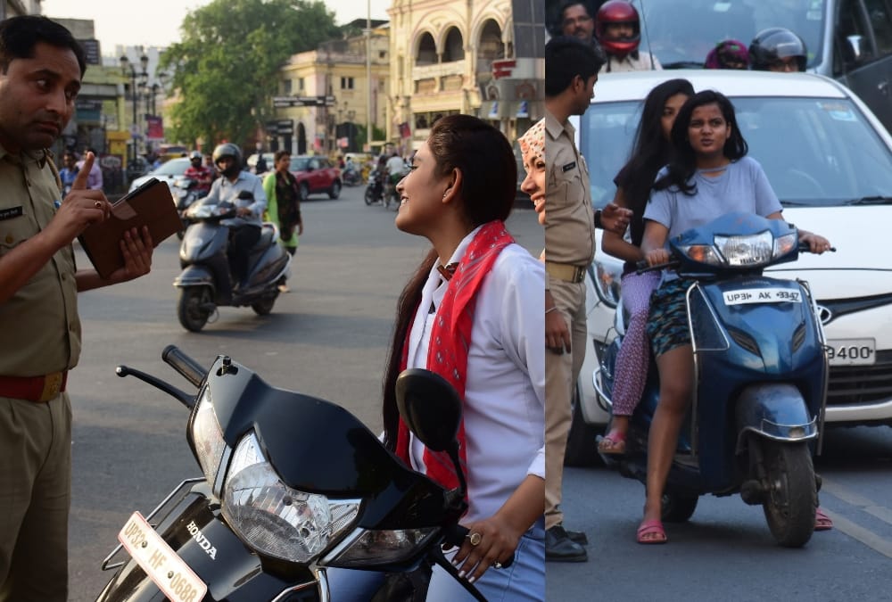 RTO road safety campaign in lucknow.