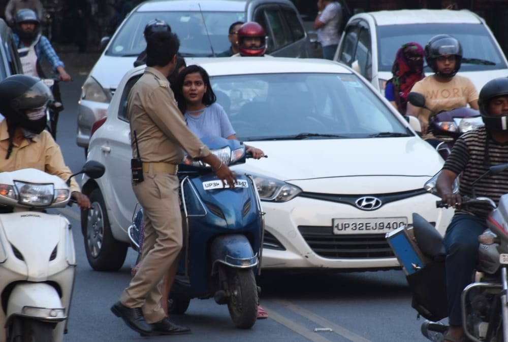 RTO road safety campaign in lucknow.