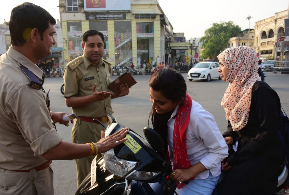 RTO road safety campaign in lucknow.