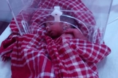  up-100 team saved new born baby 