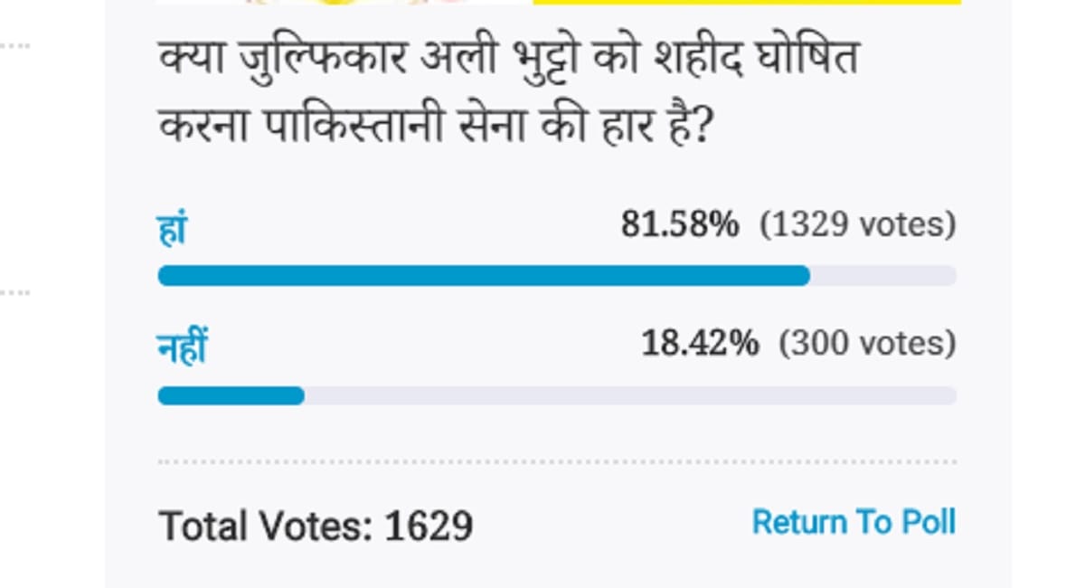 Amar Ujala Poll: zulfiqar ali bhutto declaration of martyr is the defeat of the Pakistani army