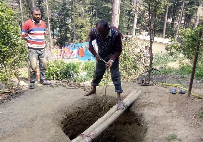 Ground water levels are reduced by motorized wells