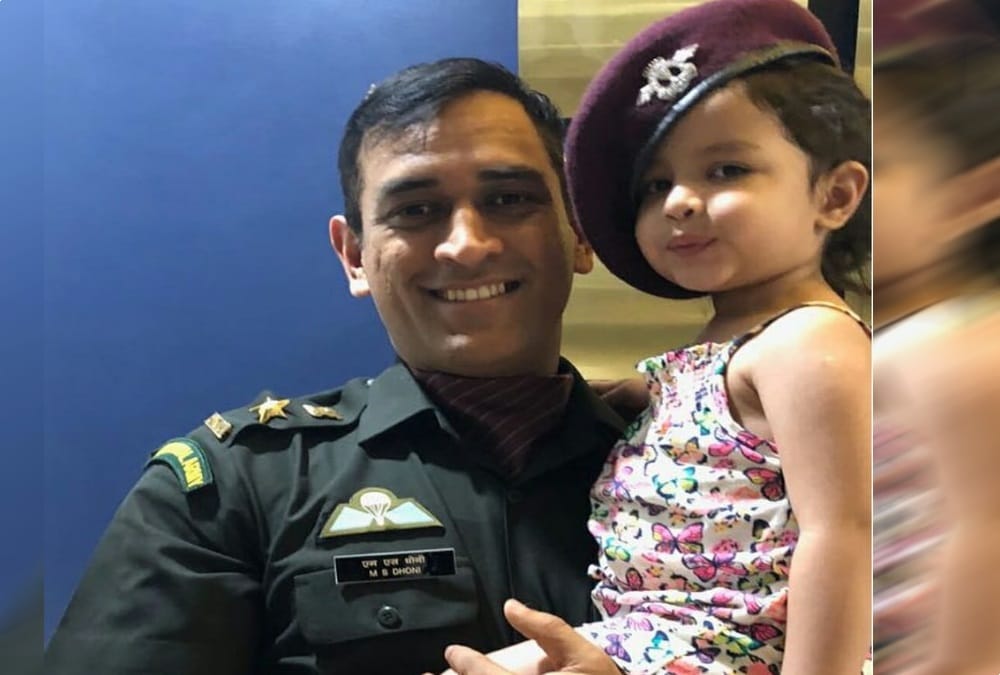 MS Dhoni daughter ziva dhoni congrats him for padma bhushan