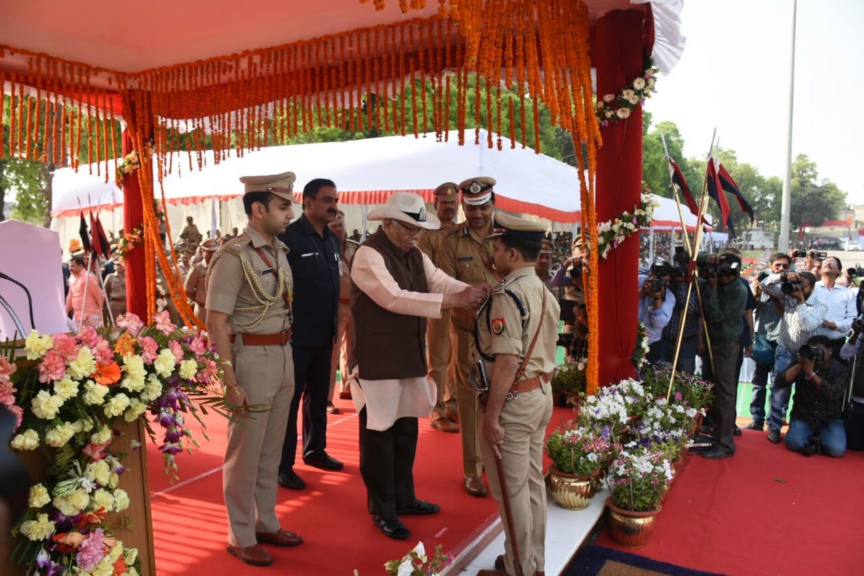 cm yogi and governor ram naik attended police week program