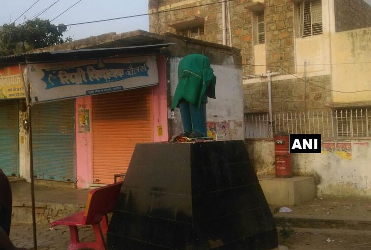 statue of Dr. B R ambedkar vandalized by miscreants rajasthans achorl