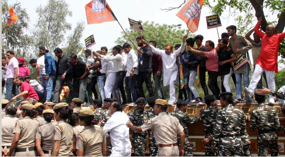 bjp demands cm kejriwal's resignation over ration scam