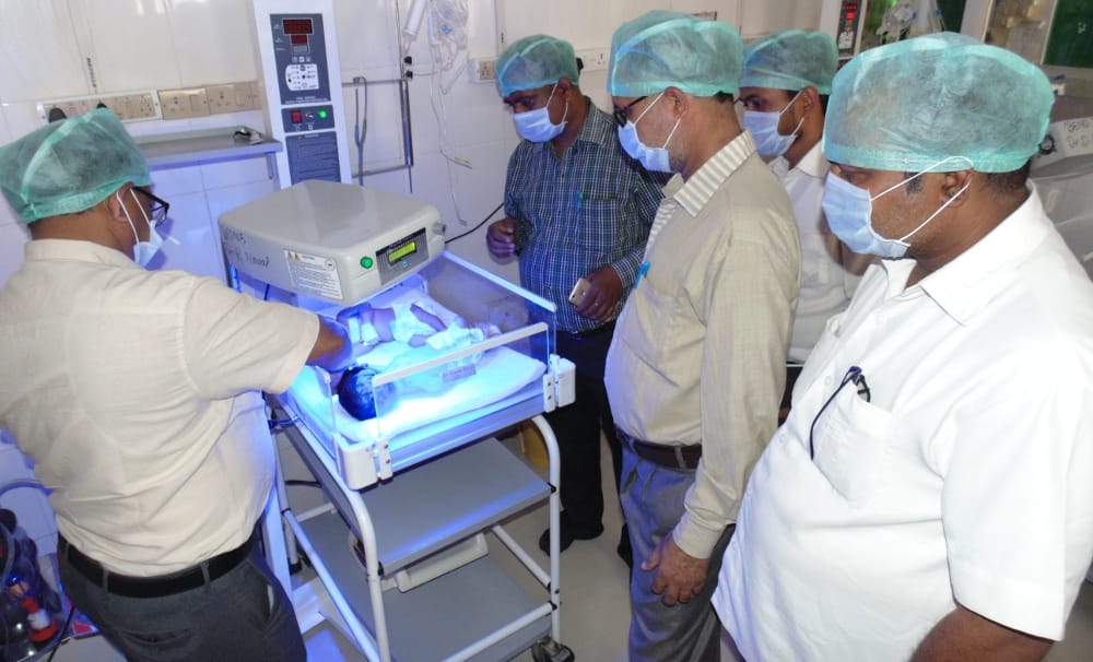 Chairman, who arrived to investigate Child Care Unit