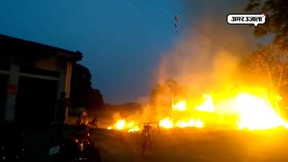 LPG CYLINDER BLAST IN BARSATHI JAUNPUR VARANASI 2 BURNT