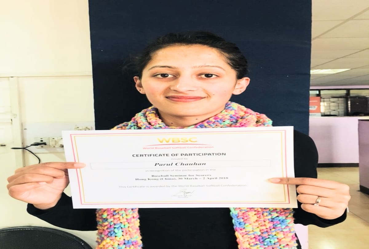 parul chauhan of kotkhai became youngest umpire of softball