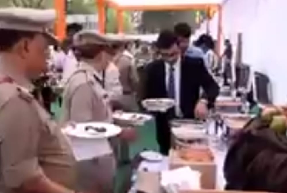 officers did not respect national anthem.