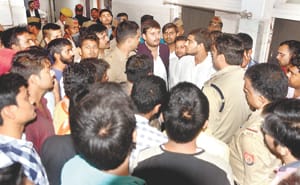 Students in panic from the incident in the campus