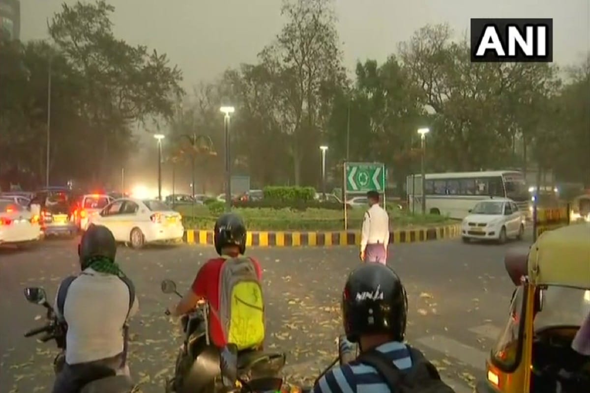 delhi dust storm delhi weather night in the evening