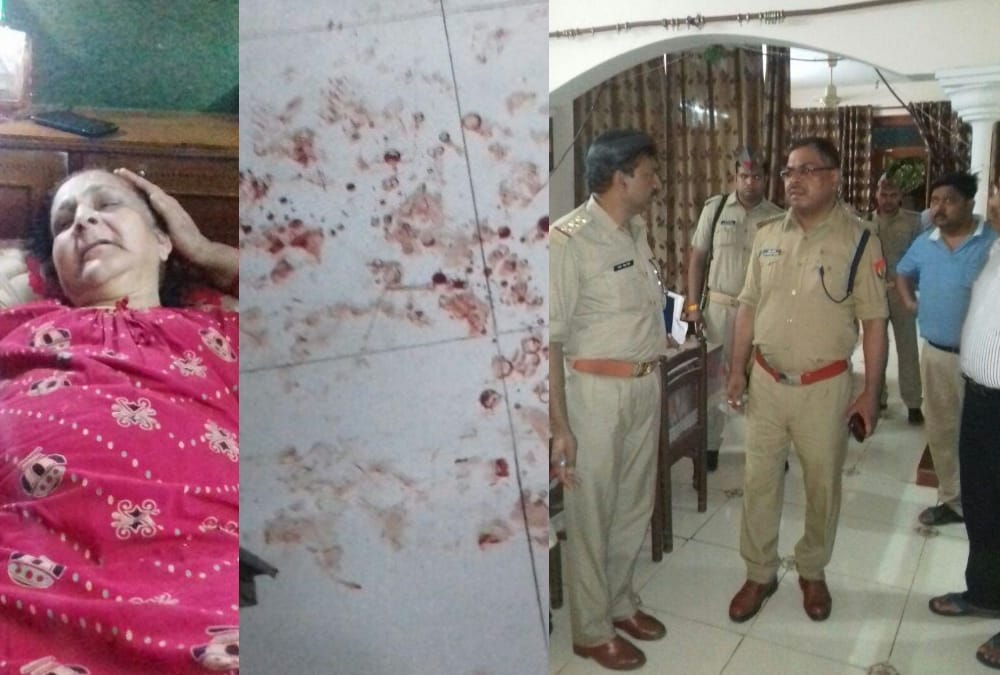loot in a retired bank employee home in lucknow.