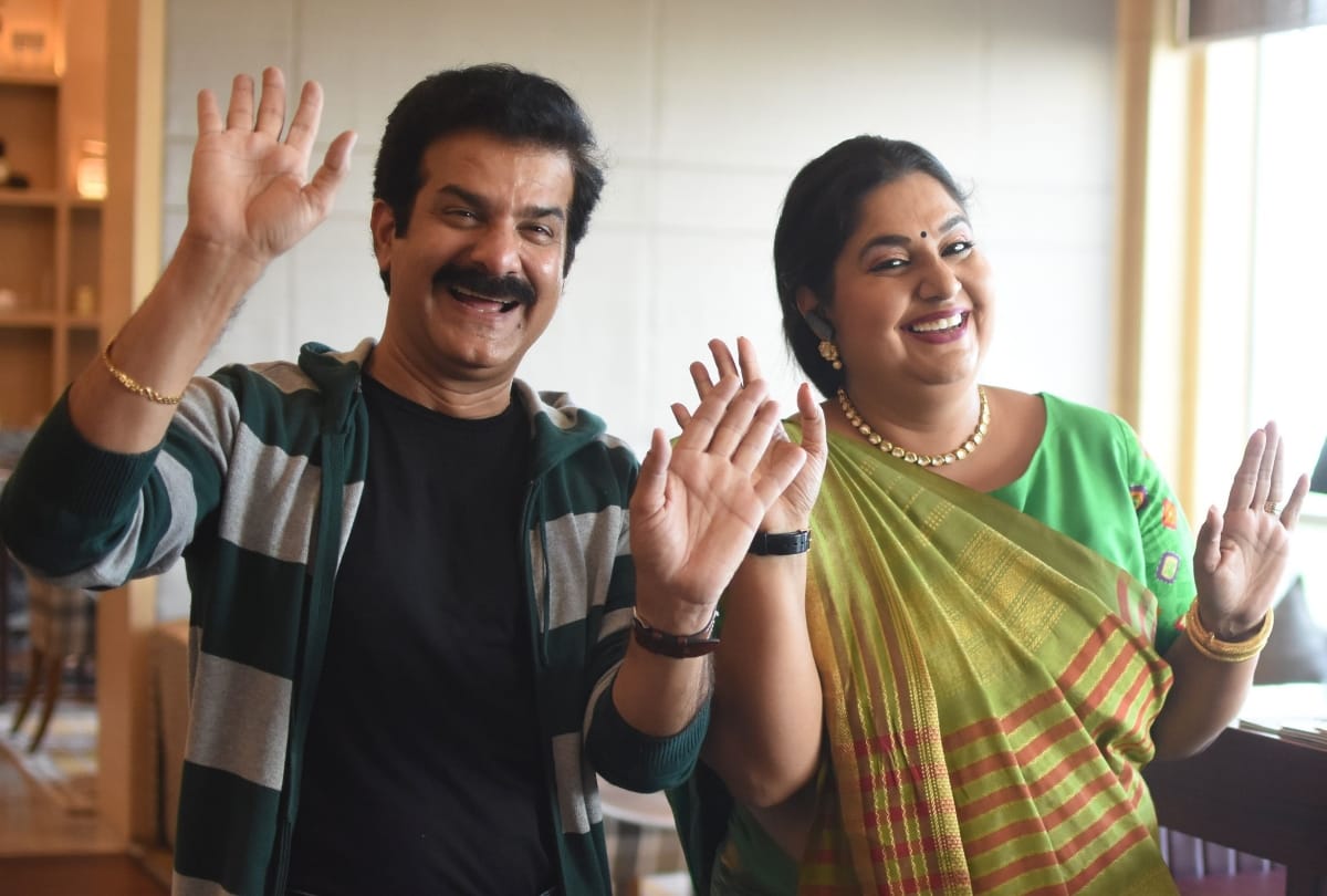 tv actor jamnadas majethia and actress vandana pathak in lucknow