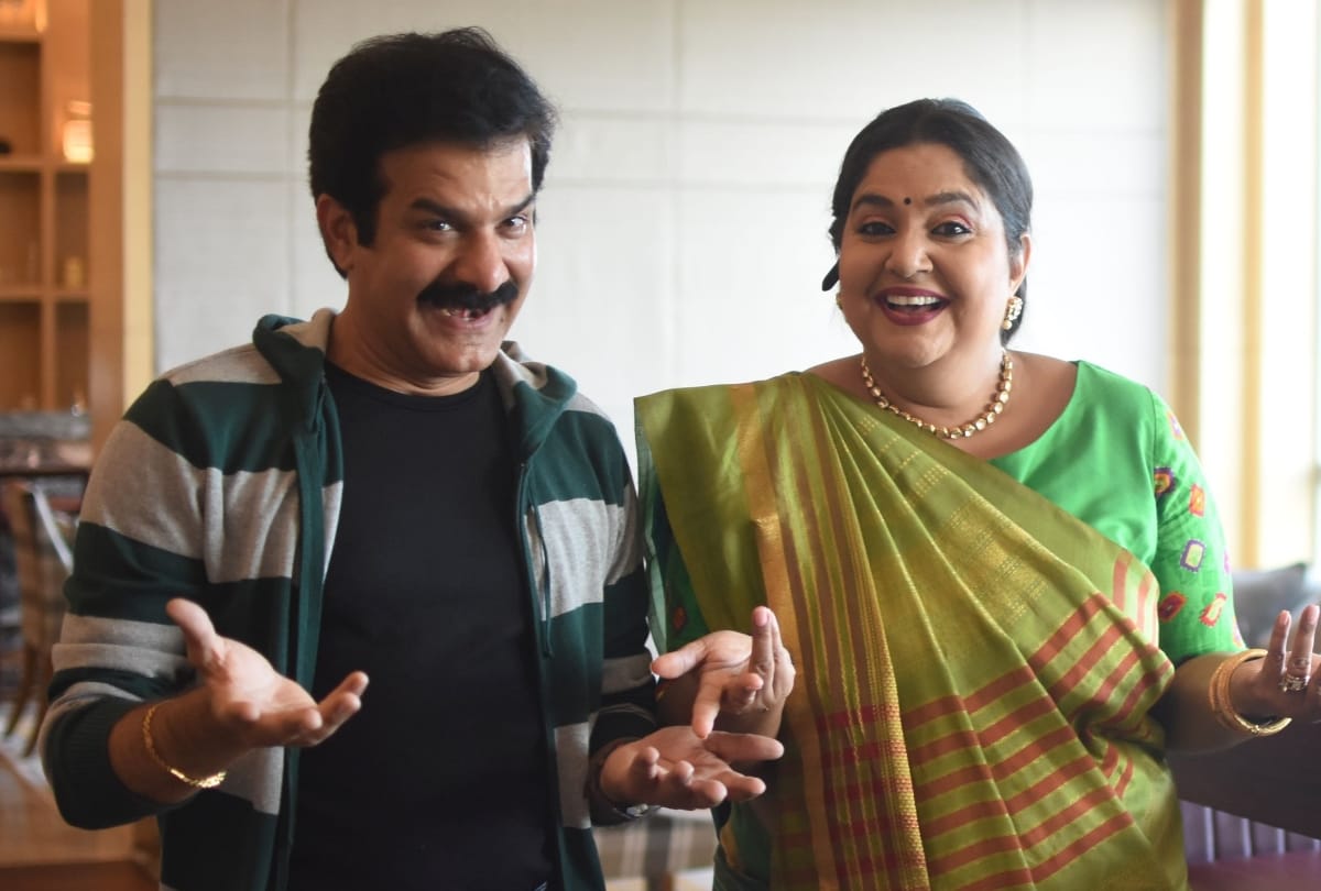 tv actor jamnadas majethia and actress vandana pathak in lucknow