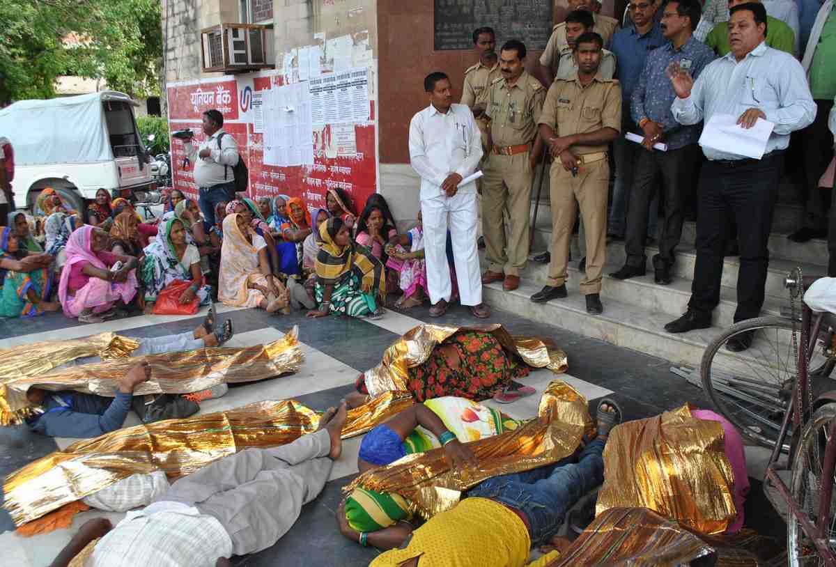 Handicap protest to ADM transfer in azamgarh