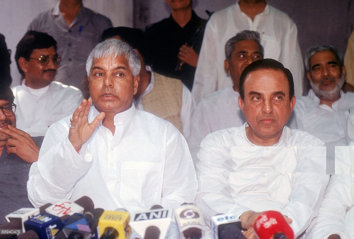 what happened when subramanian swamy saw lalu yadav in aiims read full story