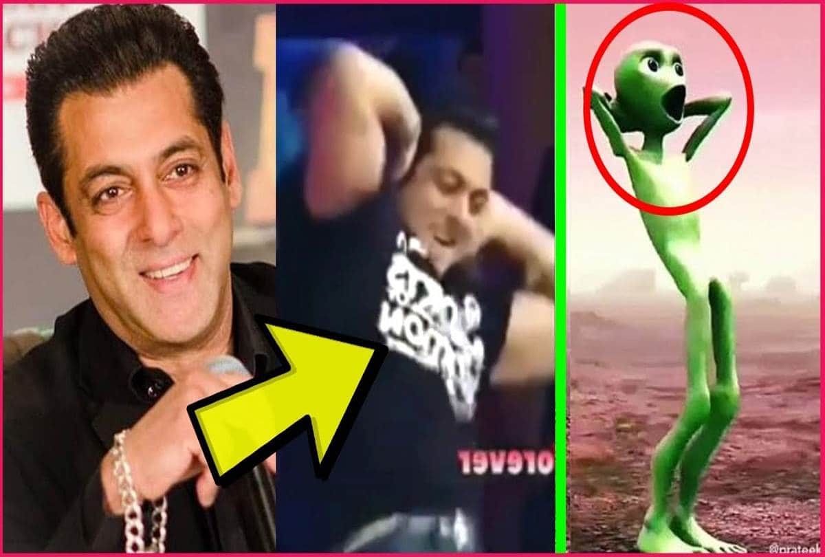 Salman khan gets bail and alien copied his dance style on dame tu cosita