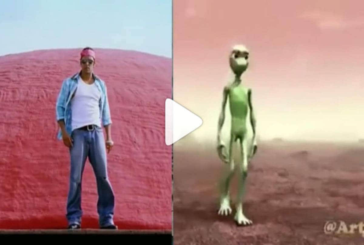 Salman khan gets bail and alien copied his dance style on dame tu cosita