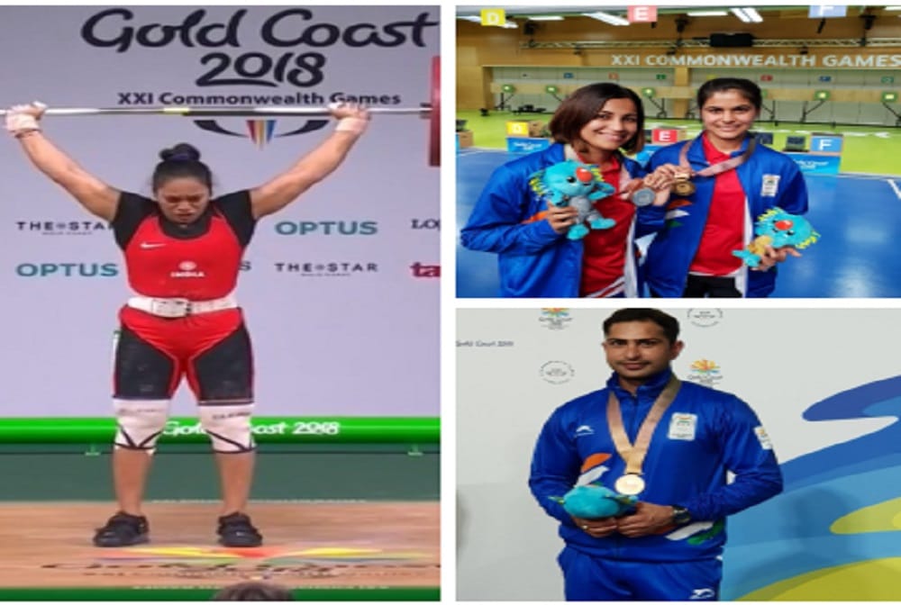 Commonwealth Games 2018: india achieve 4 medal at day 4, pm narendra modi and president congrats him