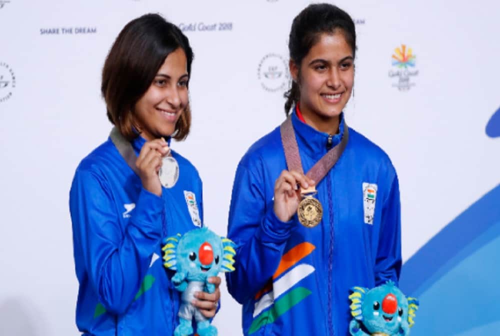 cwg 2018 gold medalist manu bhaker reply on sitting on floor