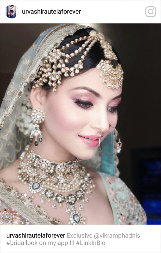 Urvashi rautela bridal look photos viral on social media, dehradun