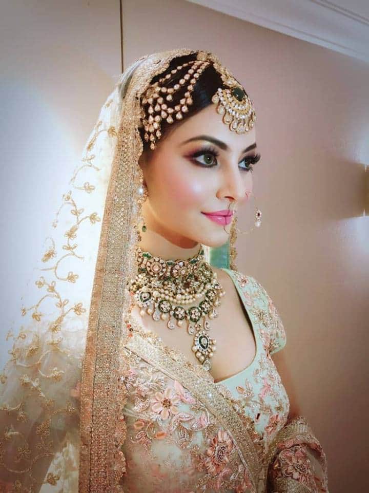 Urvashi rautela bridal look photos viral on social media, dehradun