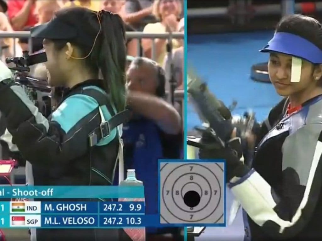 mehuli ghosh won the national shooting trials