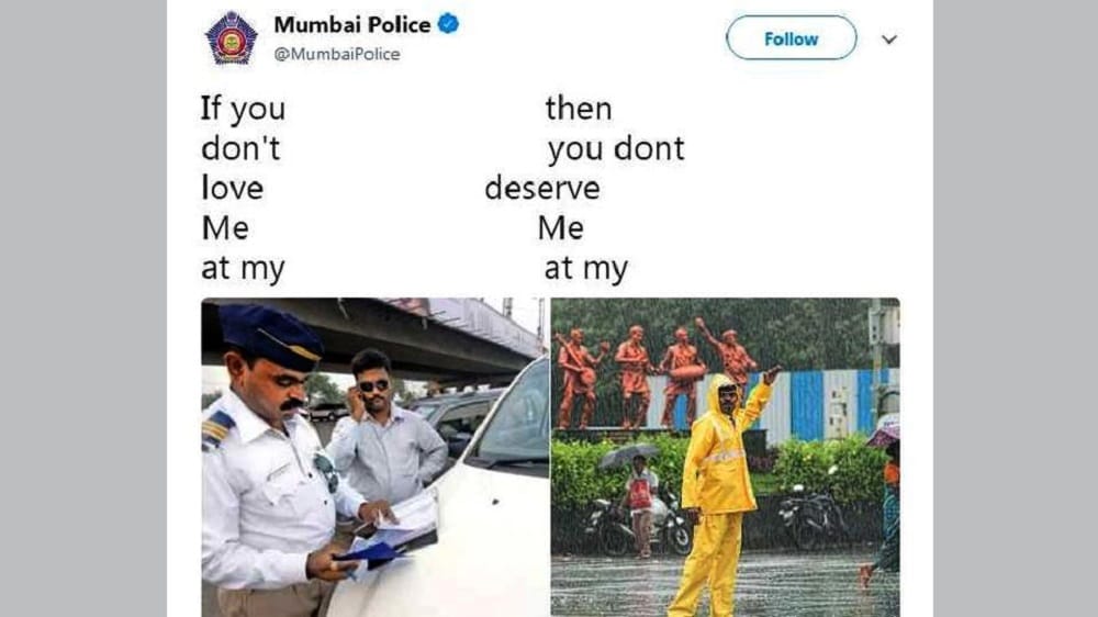 Mumbai police tweet viral, Twitter is impressed