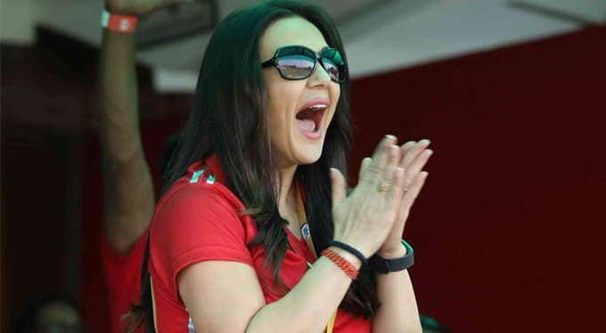 ipl match, kings XI punjab owner Preity Zinta in Mohali Stadium
