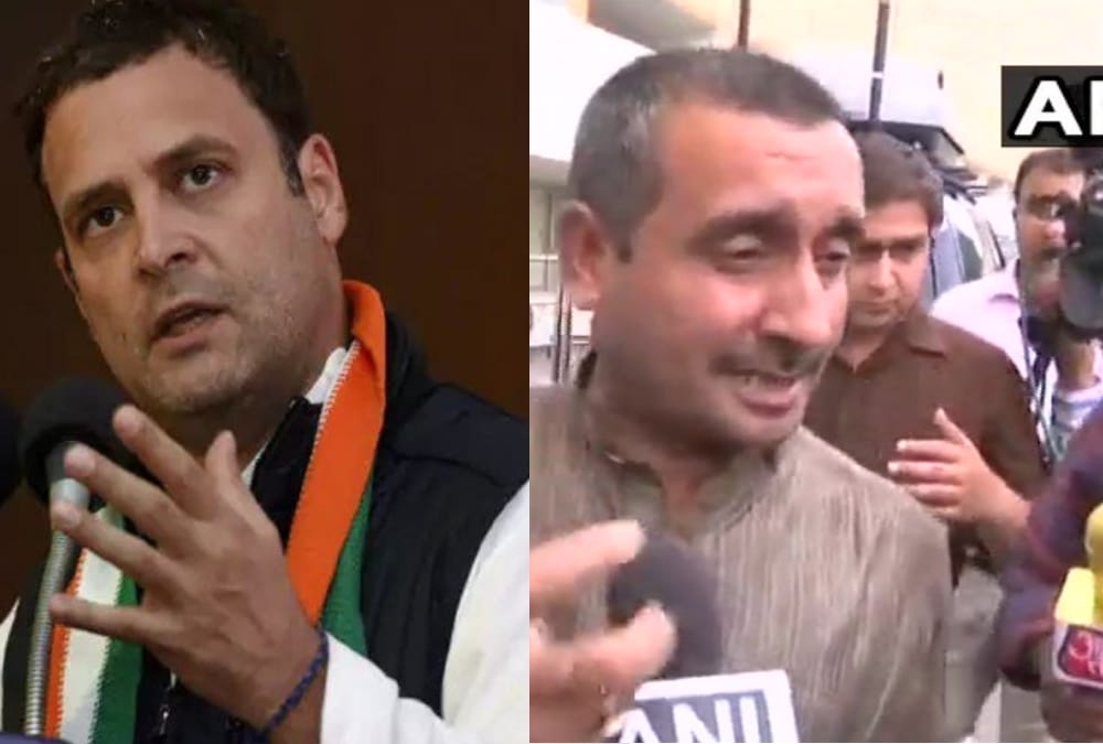 rahul gandhi tweets over allegations of rape on BJP MLA.
