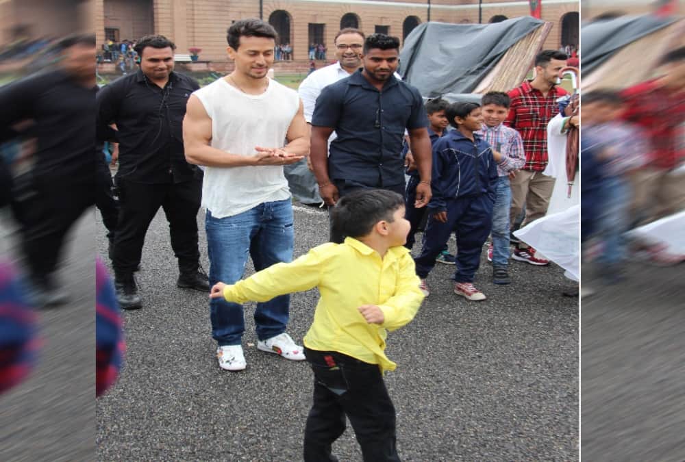 Tiger shroff child fan dance on student of the year 2 set in dehradun