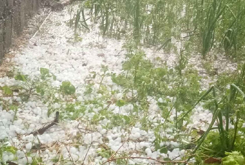 Heavy hail in the villages of Kapkot