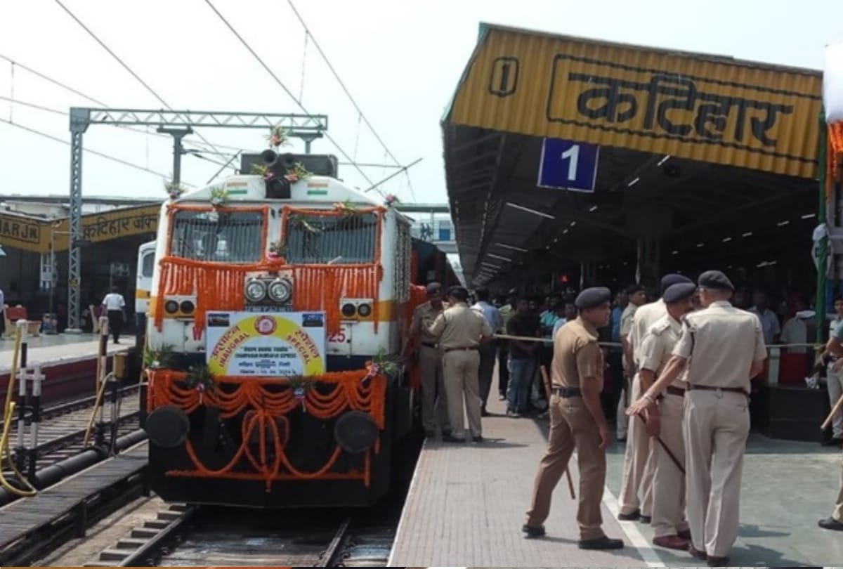 know the schedule of new train from delhi to katihar champaran humsafar express