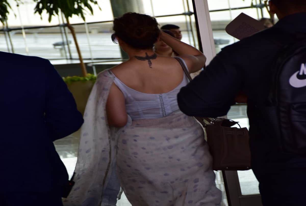 Kangana Ranaut flaunts her new tattoo on her back with style 