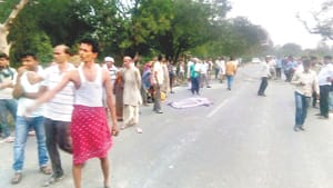 truck hit to teeneger
