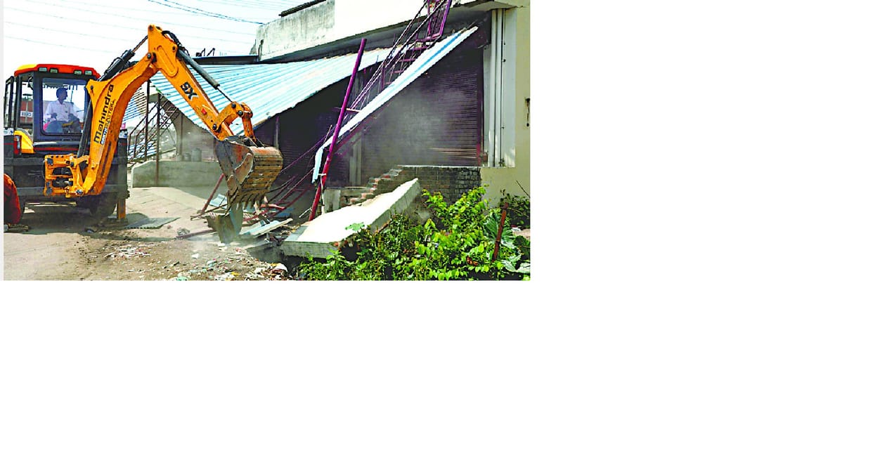 Encroachment removed in rudrapur