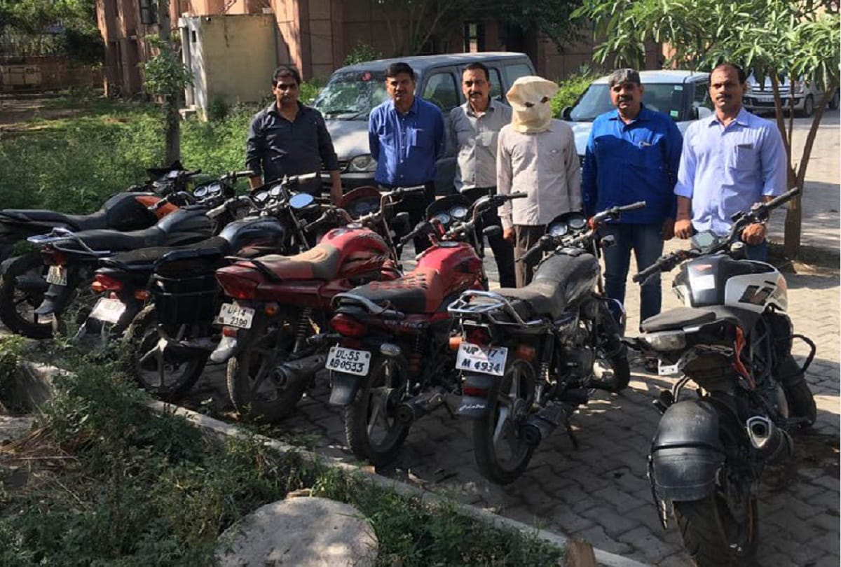 AATS Arrested Bike stealer, 12 bikes recovered, in Delhi and UP registered about 23 cases