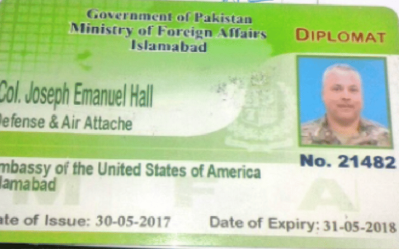 Pakistan prepare to stop us diplomats Colonel Joseph Emanuel in country