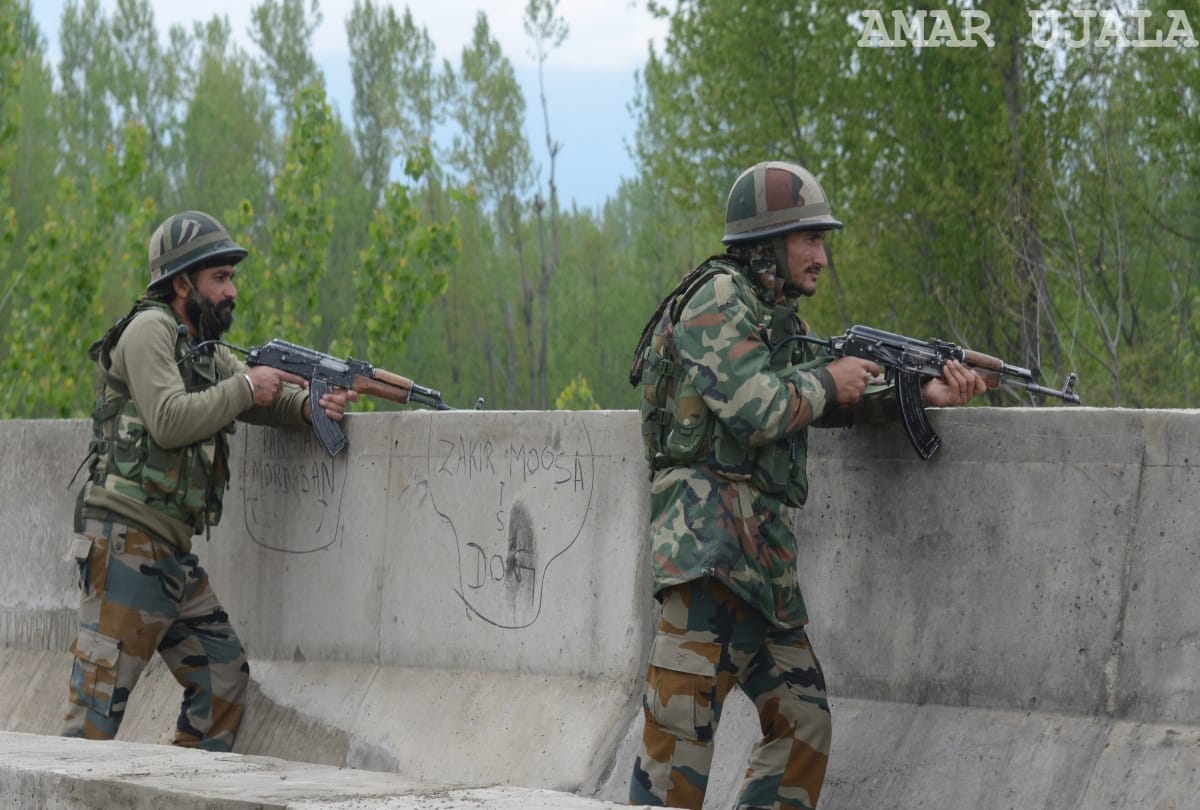 Encounter between terrorists and security forces at Kulgam District in South Kashmir