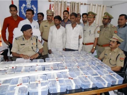 police recovered more than fifty weapons from illegal arms factory in Kasganj