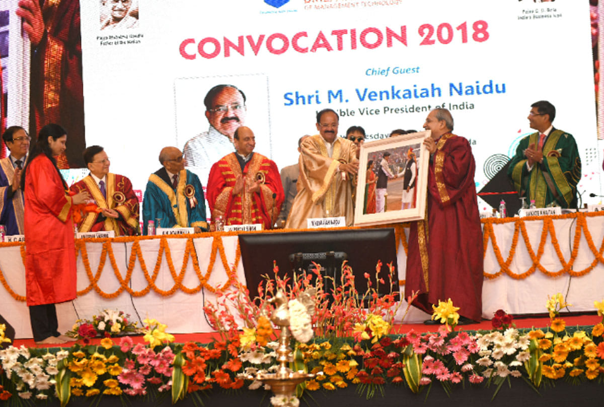 in bimtech convocation venkheha naidu said that student should make career in india only