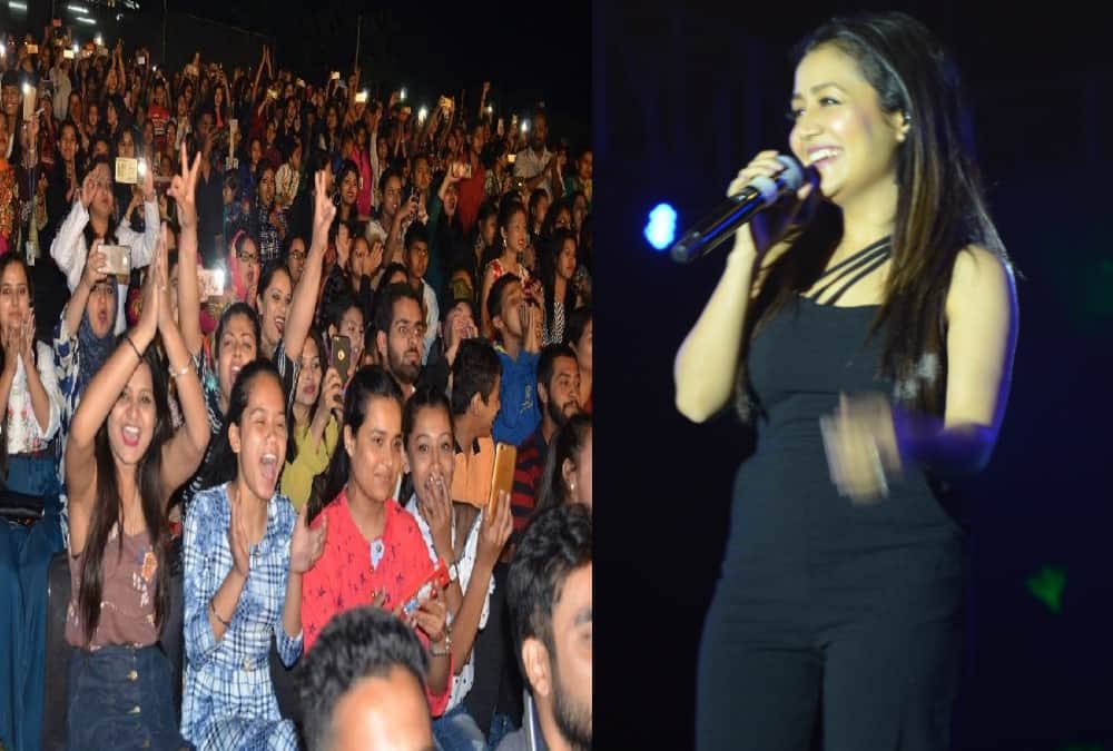 Neha kakkar live performance in dehradun